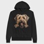 Briard Peeking, Hanorac Oversize Barbati (Unisex)