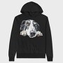 Borzoi Peeking Face, Hanorac Oversize Barbati (Unisex)