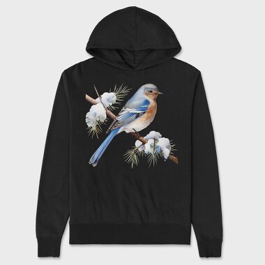Blue Bird Snow, Hanorac Oversize Barbati (Unisex)