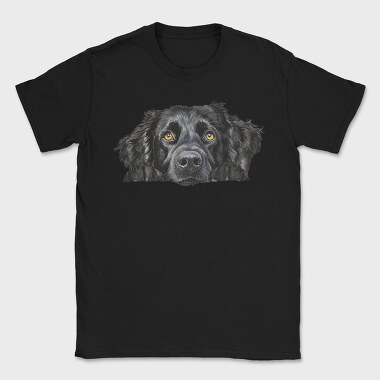 Black Peeking Retriever, Tricou Barbati (Unisex)