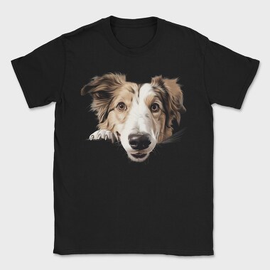 Borzoi Peeking, Tricou Barbati (Unisex)