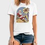 Tropical Santa Claus At The Beach Beachy Claus, Tricou Barbati (Unisex)