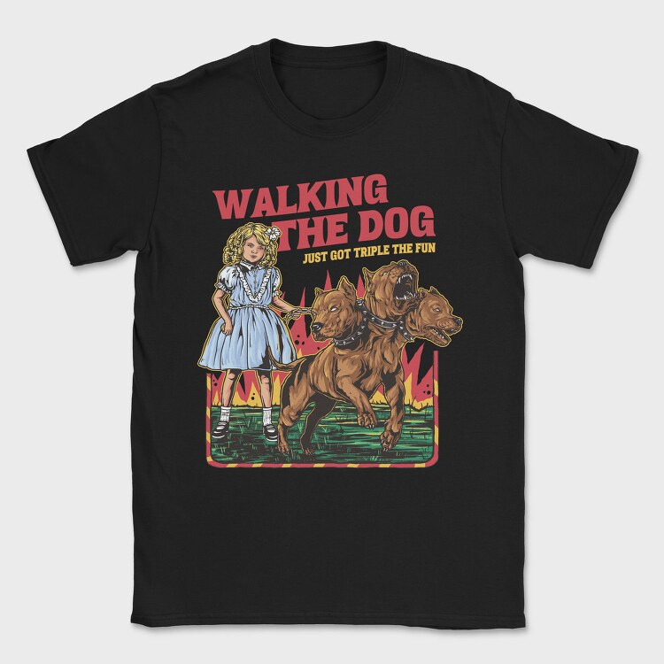 Girl With Three Head Dog, Tricou Barbati (Unisex)