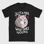 Girl Who Loves Wolves, Tricou Barbati (Unisex)