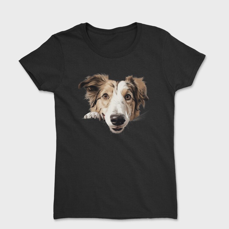 Borzoi Peeking, Tricou Femei
