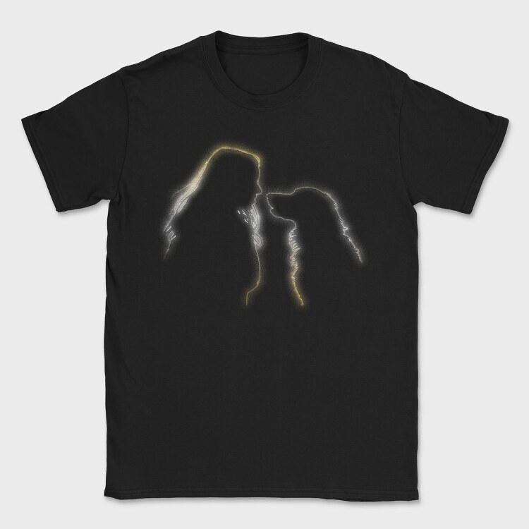 Girl and Golden Retriever, Tricou Barbati (Unisex)