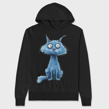 Blue Cat Sadness, Hanorac Oversize Barbati (Unisex)