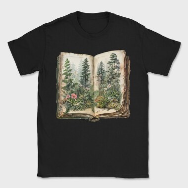Book Forest Flowers, Tricou Barbati (Unisex)