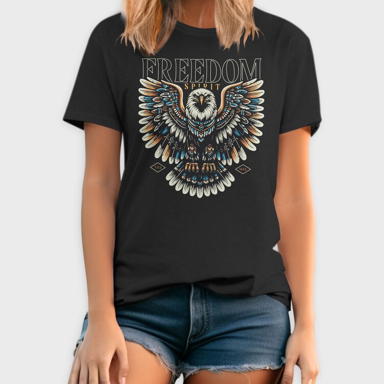 Majestic Eagle Native Freedom, Tricou Barbati (Unisex)