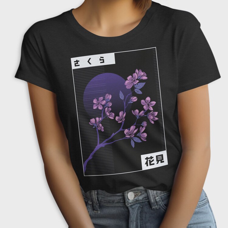 Vaporwave Cherry Blossom, Tricou Femei