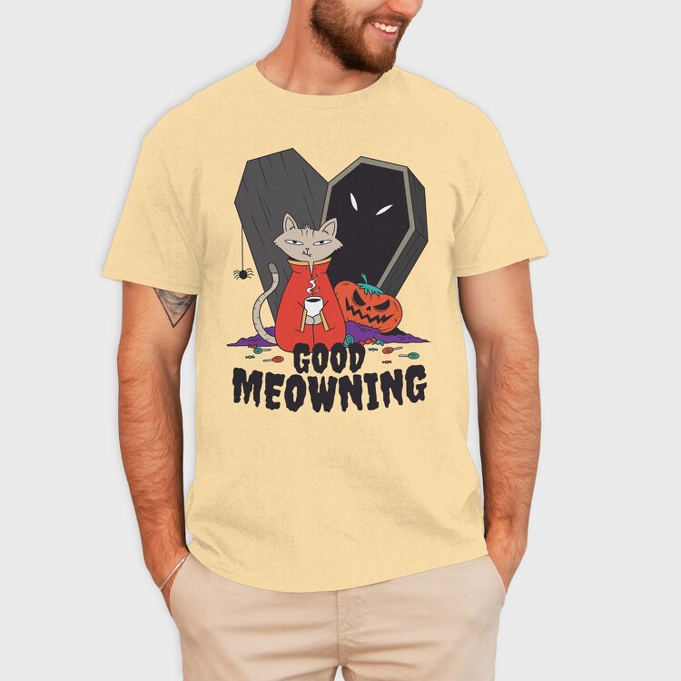 Coffee Halloween Cat, Tricou Barbati (Unisex)