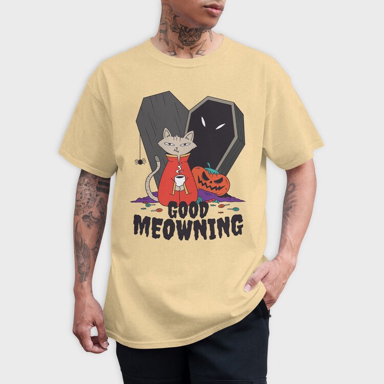 Coffee Halloween Cat, Tricou Barbati (Unisex)