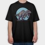 Fierce T Rex Dinosaur, Tricou Oversize Barbati (Unisex)