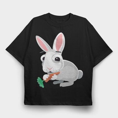 Bunny Carrot Feast, Tricou Oversize Barbati (Unisex)