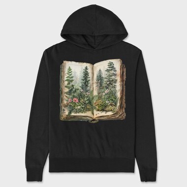 Book Forest Flowers, Hanorac Oversize Barbati (Unisex)