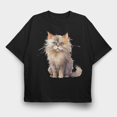 British Longhair 2, Tricou Oversize Barbati (Unisex)