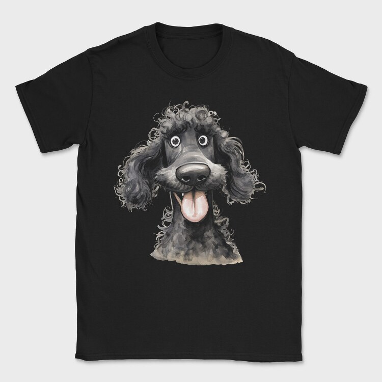 Black Poodle Smile, Tricou Barbati (Unisex)