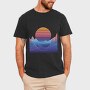 Synthwave Sunset, Tricou Barbati (Unisex)