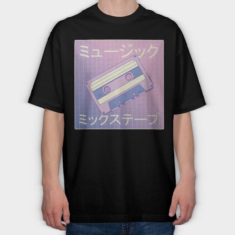 Vaporwave Mixtape, Tricou Oversize Barbati (Unisex)