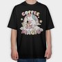 Coffee Magic Unicorn, Tricou Oversize Barbati (Unisex)