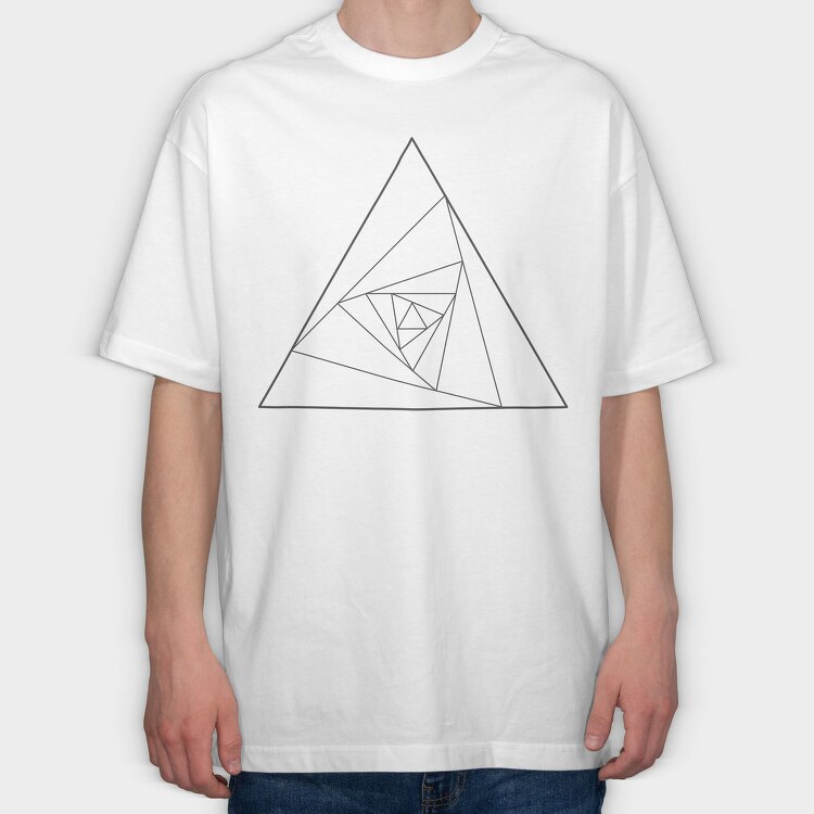 Geometric Triangle, Tricou Oversize Barbati (Unisex)