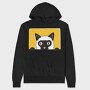 Peeking Cat, Hanorac Oversize Barbati (Unisex)