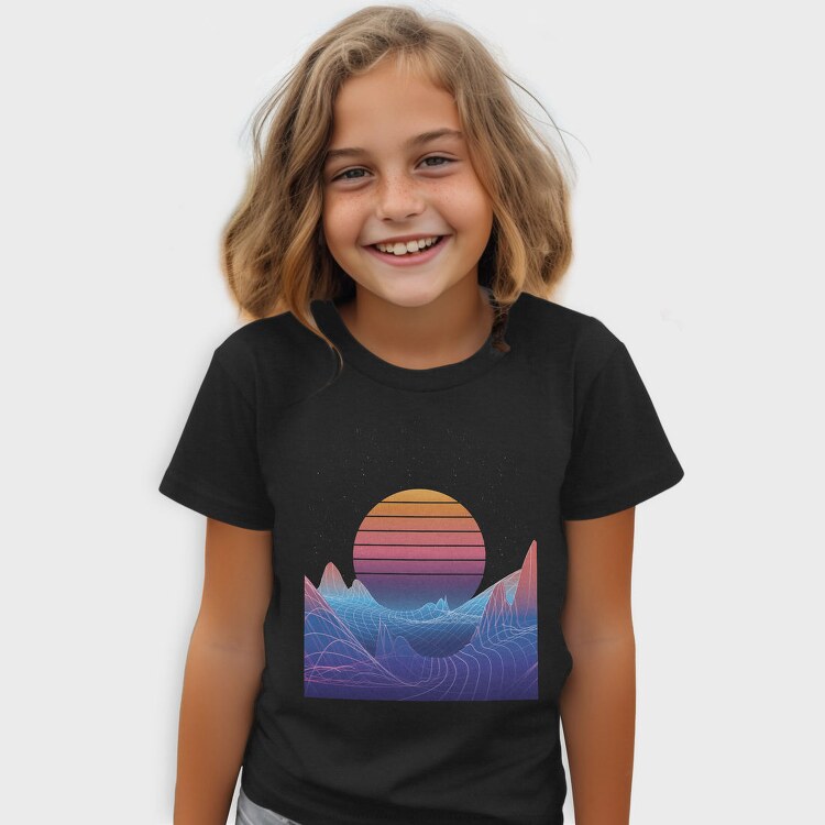 Synthwave Sunset, Tricou Copii