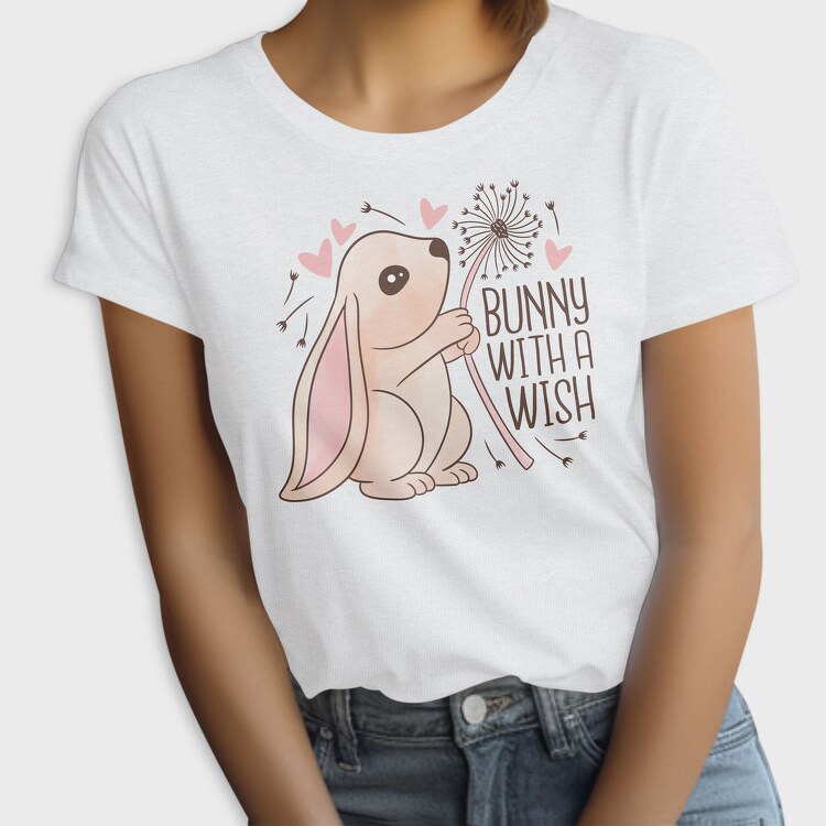 Bunny Making A Wish, Tricou Femei