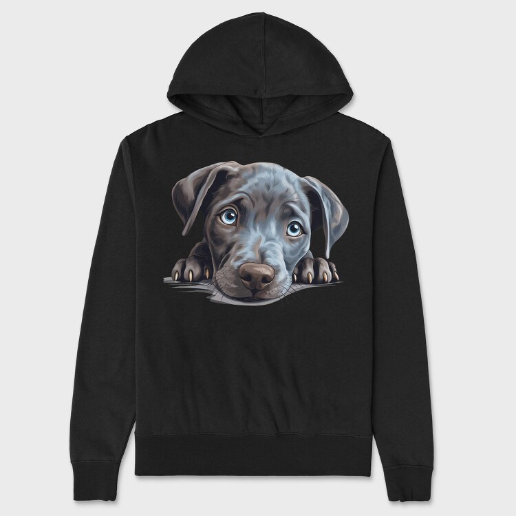 Blue Lacy Peeking, Hanorac Oversize Barbati (Unisex)