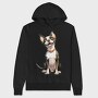Boston Terrier Smile, Hanorac Oversize Barbati (Unisex)