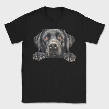 Black Retriever Peek, Tricou Barbati (Unisex)