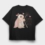Bunny Making A Wish, Tricou Oversize Barbati (Unisex)