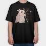 Bunny Making A Wish, Tricou Oversize Barbati (Unisex)