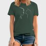 Girl And A Cat Silhouette, Tricou Barbati (Unisex)