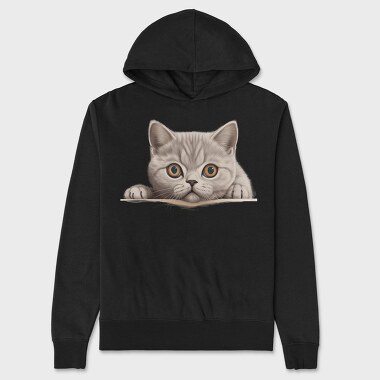 British Shorthair Peep, Hanorac Oversize Barbati (Unisex)