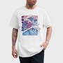 Vaporwave Surfing Axolotl Surf, Tricou Barbati (Unisex)