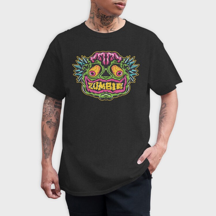 Zombie Face Halloween, Tricou Barbati (Unisex)