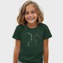 Girl And A Cat Silhouette, Tricou Copii