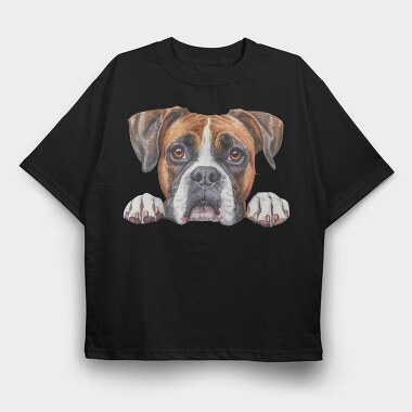 Boxer Lover Peep, Tricou Oversize Barbati (Unisex)