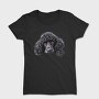 Black Standard Poodle Peeking, Tricou Femei