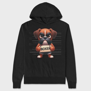 Boxer Mugshot, Hanorac Oversize Barbati (Unisex)