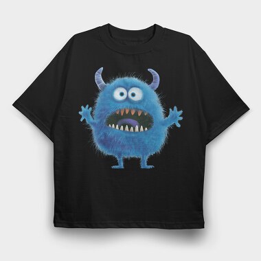 Blue Monster Mood, Tricou Oversize Barbati (Unisex)