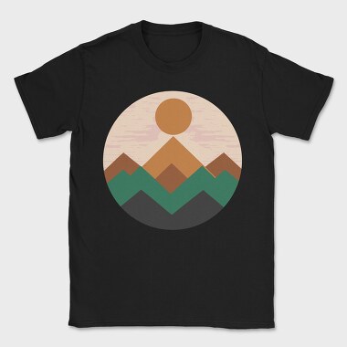 Geometric Retro Mountains, Tricou Barbati (Unisex)