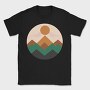 Geometric Retro Mountains, Tricou Barbati (Unisex)
