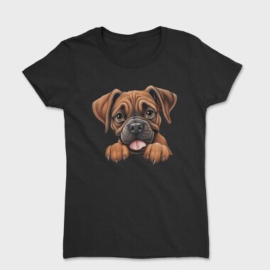 Boxer Peeking Face, Tricou Femei