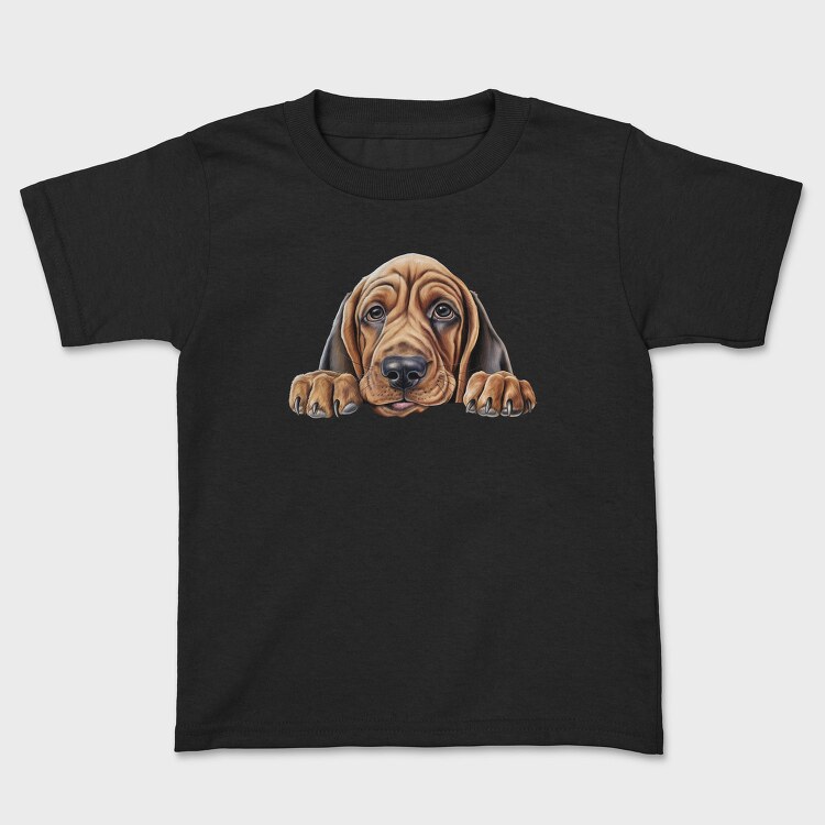 Bloodhound Peeking, Tricou Copii