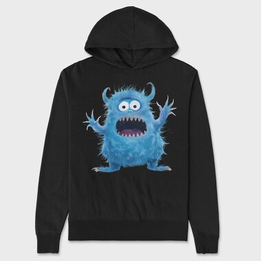 Blue Monster Scream, Hanorac Oversize Barbati (Unisex)