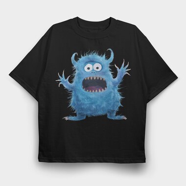 Blue Monster Scream, Tricou Oversize Barbati (Unisex)