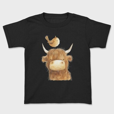 Highland Cow Bird, Tricou Copii