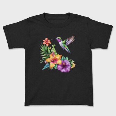Hummingbird Flowers Sublimation, Tricou Copii